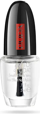 Obrázek produktu pro PUPA Milano Gel Top Coat Glass-effect Nail Polish, 5 ml, Průhledná, Láhev, Kartáč, Ženy, POLYBUTENE, OCTYLDODECANOL, SILICA, PHENYLPROPYLDIMETHYLSILOXYSILICATE, TRIACONTANYL PVP,...