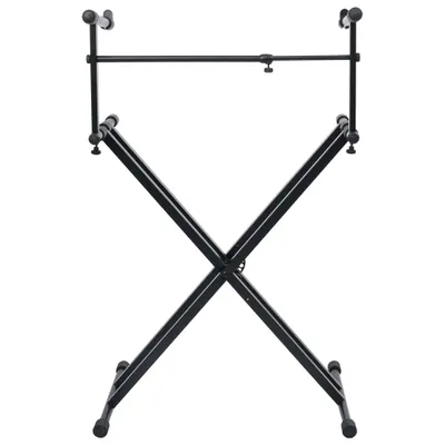 Produktbild von vidaXL Keyboardständer Doppelstrebig X-Rahmen Schwarz
