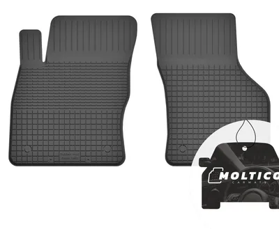 Produktbild von moto-MOLTICO Vorne Gummimatten Auto, 2-teiliges Set, Allwetter Gummi Fußmatten mit Rand - passend für Volkswagen T-ROC ab 2017