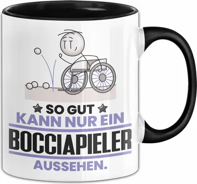 Produktbild von Bocciapieler Geschenk Tasse So Gut Kann Nur Ein Bocciapieler Aussehen Geschenkidee Kaffee-Becher (Schwarz)