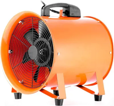 Produktbild von Industrieventilator Tragbare Lüfter 250mm Baugebläse Axialgebläse Bauventilator mit 10M Schlauch Axialventilator für Fabriken