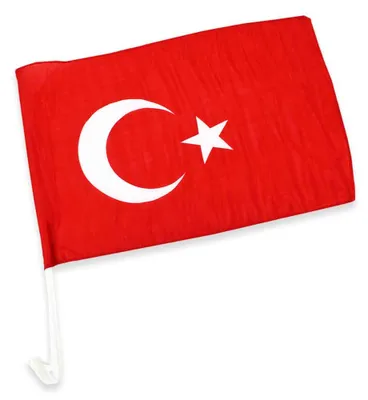 Produktbild von Türkei Flagge Auto - ca. 43 x 28 cm
