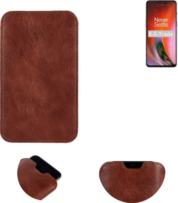 Produktbild von K-S-Trade Schutzhülle Handyhülle kompatibel mit OnePlus Nord 2 5G Handytasche Kunstleder Sleeve in braun