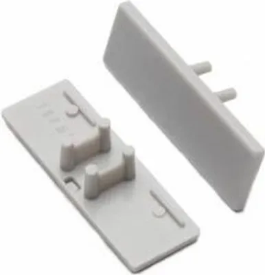 Produktbild von Endkappen 2er Set für Aufbau-Wandprofil T-Form Typ A Silber