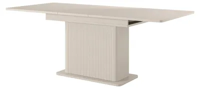 Produktbild von Ausziehtisch Esstisch FLORE 160-200 cm Beige Geriffelt Modern
