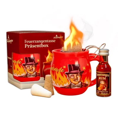 Produktbild von Feuerzangentasse 1er-Set | rot/Rühmann | mit Rum | Feuerzangenbowle-Set | Präsentbox