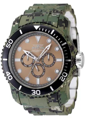 Obrázok produktu pre Invicta Pro Diver 47855 Pánske Hodinky - Kvarcový Mechanizmus - Nerezová Oceľ s Zeleným Ciferníkom - 49 mm