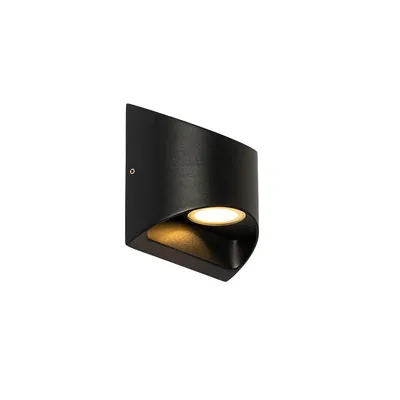 Zdjęcie produktu dla Nowoczesna lampa ścienna zewnętrzna czarna z LED 2-światła IP54 - Mal