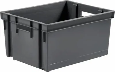 Produktbild von EDA Aufbewahrungskiste grau - Kunststoff - 10L - 32 x 26 x 18 cm