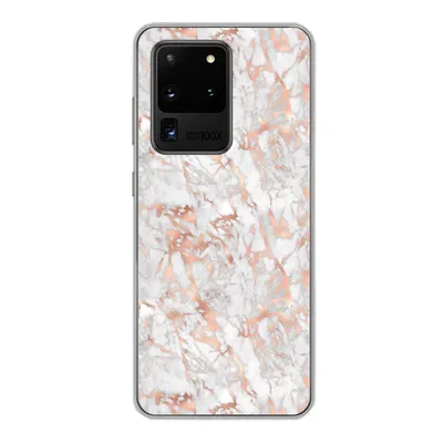 Produktbild von MuchoWow® Handyhülle Schutzhülle Hülle für Samsung Galaxy S20 Ultra Marmor - Roségold - Luxus - Muster Silikon Softcase Handy Hülle - Karteninhaber