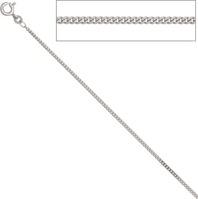 Produktbild von JOBO Panzerkette 333 Weißgold 1,7 mm 36 cm Gold Kette Halskette Federring