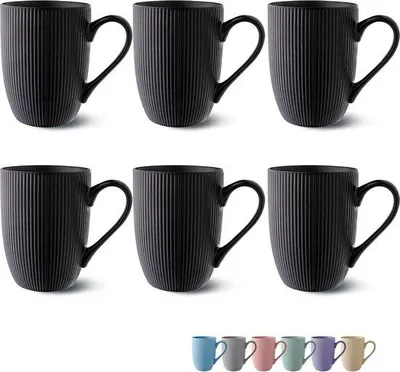 Produktbild von Famanu Kaffeetasse Set – Moderne Keramische Matte Tasse – Große Kaffeetasse
