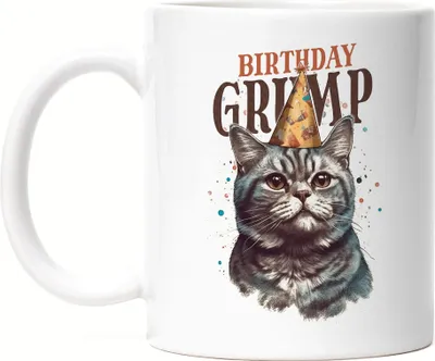 Produktbild von Birthday Grump Tasse Katzenbesitzer Happy Birthday Lustig Spruch