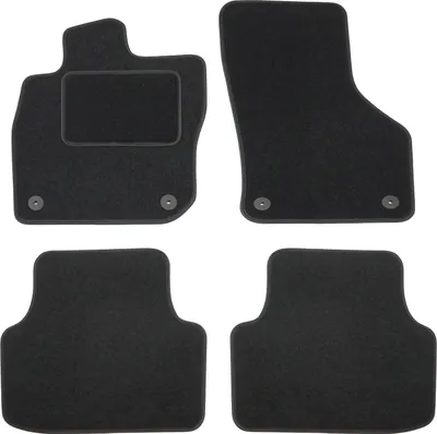 Image de Tapis De Sol Noir Velours Pour Skoda Octavia 4 Depuis 2020 4pcs, Ajustement précis, Base Antidérapante, Renforcée dans la Zone de la Pédale