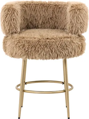 Produktbild von PTMD - Barhocker Hair - Braun - 67x64x94cm