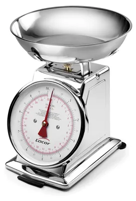 Mechanische Waagschaal mit Edelstahlschale, 5 kg, silber