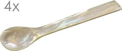 Produktbild von EDZARD Eierlöffel Perlmutt eckig 4er Satz L 11 cm
