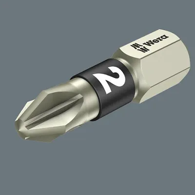 Image de Embout PZ2 - 25 mm, WERA - acier inoxydable - paquet de 1