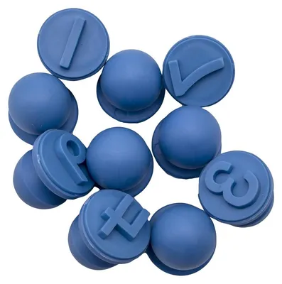 Image de EDUPLAY 370032 Easy Grip Tampon numéroteur, set de 10, bleu