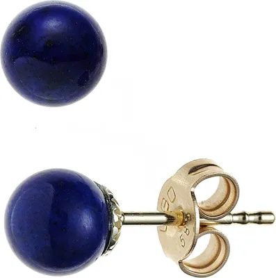 Produktbild von JOBO Ohrstecker 585 Gold Gelbgold 2 Lapislazuli Ohrringe