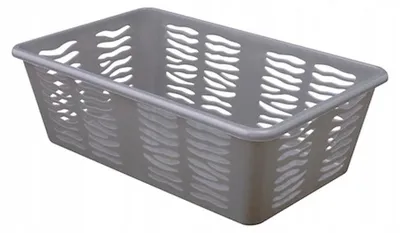 Produktbild von BranQ Kunststoff Geschenkkorb Silber Grau