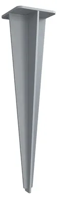 Immagine prodotto di Set di ancoraggi a terra grigi in metallo – robusti – resistenti alla ruggine – 9 x 9 x 46 cm
