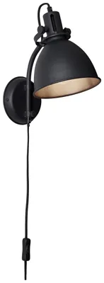 Produktbild von BRILLIANT Wandleuchte mit Zuleitung und Schalter Jesper schwarz IP20 E27 40 Watt g. f. Normallampe