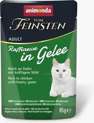 Produktbild von Animonda vom Feinsten Raffinesse in Gelee Adult reich an Huhn mit Wild 85 g - 24 Stück