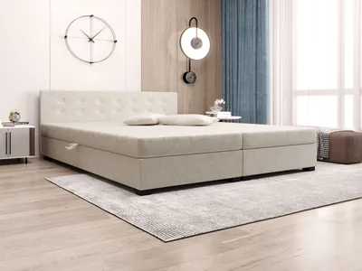 Obrázek produktu pro Manželská postel s úložným prostorem 180x200 ROSIE 11 - ecru
