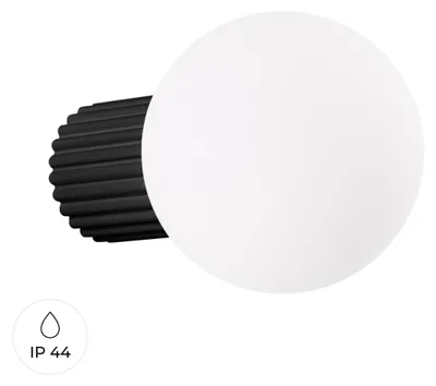 Obrázek produktu pro Nástěnné svítidlo HALO černé IP44 1xG9 8W hliník/sklo 12x17x12cm Sollux Lighting
