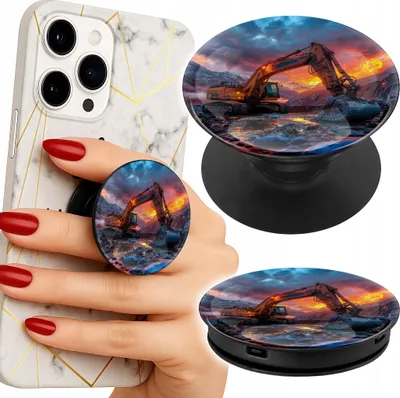Immagine prodotto di Supporto telefono Popsocket per dito / stand - KOPARKA MASZYNY BUDOWLANE