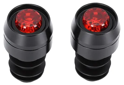 Produktbild von Fahrrad-Lenkerendleuchte aus Aluminiumlegierung mit 3 Leuchtmodi, Mini-Blinker und Rücklicht für die Sicherheit beim Radfahren, schwarz