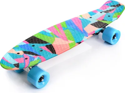 Produktbild von Skateboard Komplette 22" Mini Cruiser Board Retro Komplettboard für Anfänger Kinder Jugendliche Erwachsene, 56x15cm Meteor Multicolour COLOR