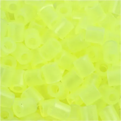 Produktbild von Nabbi Bügelperlen, Größe 5x5 mm, Lochgröße 2,5 mm, mittel, neongelb (32223), 1100 Stück 1 Box