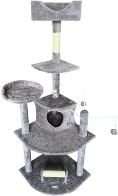 Produktbild von Katzenkratzbaum Kratzbaum Katzenbaum 163cm Spielbaum Kletterbaum für Katzen Grau