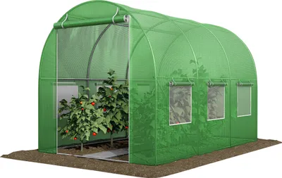 Produktbild von GREGMAN Farmer 30 | fóliový skleník Skleník 295 x 195 x 180 cm | pozinkovaný železný rám | odolný proti UV záření | 6 rolovacích oken | zelený