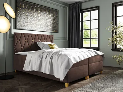 Produktbild von MIRJAN24 Boxspringbett Inez, Doppelbett mit zwei Bettkästen für die Bettwäsche, Hauptmatratze und Topper, Kopfteil (Fresh 4, Größe: 140x200 cm)