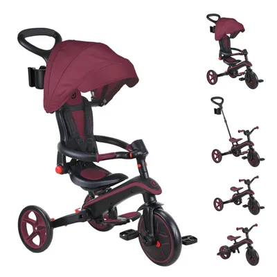 Image de GLOBBER EXPLORER TRIKE PLIANT 4in1 dunkelrot