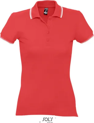 Produktbild von SOLs 11366 | Womens Poloshirt Practice - Farbe: Red/White - Größe: M