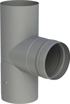 Produktbild von Pellet-Line T-Stück m. Einzug mit Revision Ø 80mm grau