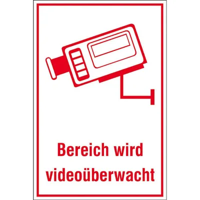 Obrázek produktu pro SafetyMarking® Hinweisschild   - Bereich wird videoüberwacht