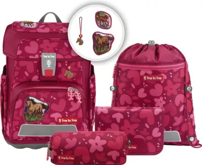 Immagine prodotto di Step by Step zaino della scuola Cloud Schulranzen-Set 5 -pezzi Wild Horse Nora rosa
