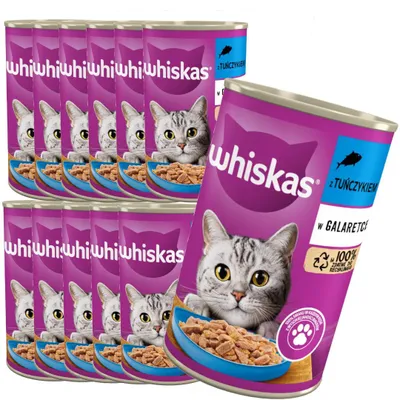 Produktbild von Whiskas Adult Dose 12x400g Thunfisch Feuchtfutter Für Erwachsene Katzen in Gelee