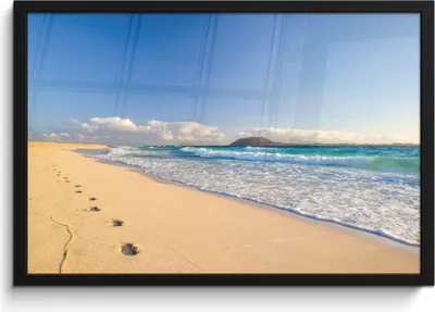 Produktbild von MuchoWow® MuchoWow® Gerahmtes Poster Strand - Meer - Berge 60x40 cm - Poster mit zchwarzem Bilderrahmen - Printing - Wanddeko Schlafzimmer
