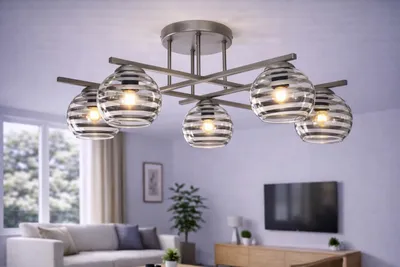 Zdjęcie produktu dla Euro-Lamp Lampa Sufitowa Nexus 5 satyna 5x60W PRODUCENT