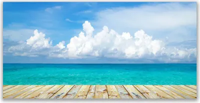 Produktbild von Glasbilder 140x70 Wandbild Druck auf Glas Meer Landschaft