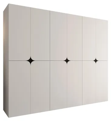 Produktbild von MIRJAN24 Kleiderschrank Espresso 240, Kleiderschrank, Garderobe (Farbe: Weiß, Größe: 240 cm)