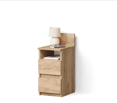 Immagine prodotto di Comodino Livinity Roya Rovere dorato 25 x 59.1 cm con 2 cassetti, Model 62506