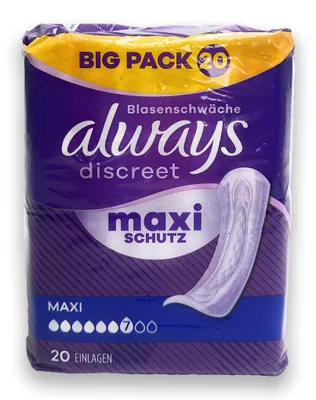 Produktbild von Always Discreet Inkontinenzeinlagen Für Frauen Ultimate Tag 20 Stück