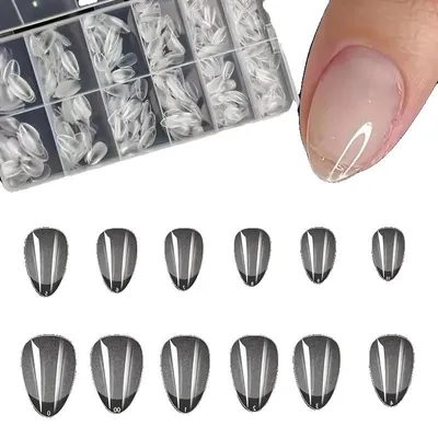 Productafbeelding van Kunstnagels, amandelvorm, 600 stuks, 600 korte amandelnagels
